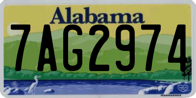 AL license plate 7AG2974