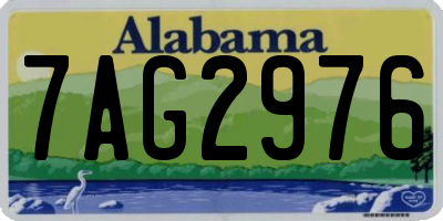 AL license plate 7AG2976