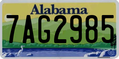 AL license plate 7AG2985