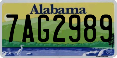 AL license plate 7AG2989