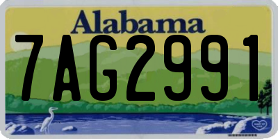 AL license plate 7AG2991