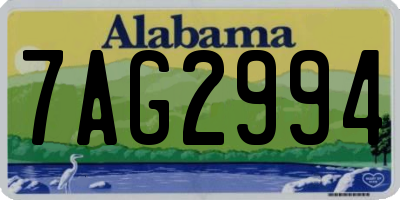 AL license plate 7AG2994