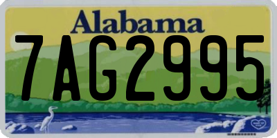 AL license plate 7AG2995