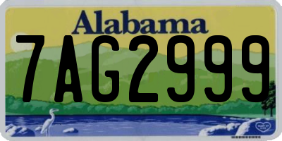 AL license plate 7AG2999
