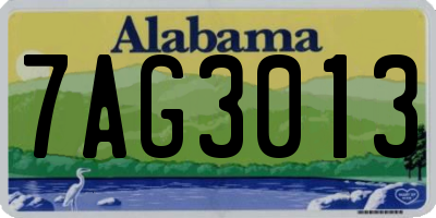 AL license plate 7AG3013