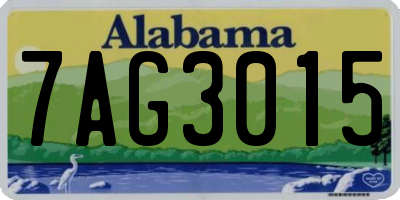 AL license plate 7AG3015