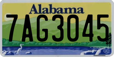 AL license plate 7AG3045