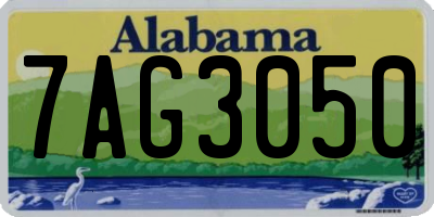 AL license plate 7AG3050