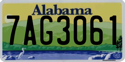 AL license plate 7AG3061