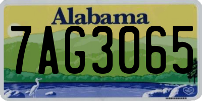 AL license plate 7AG3065