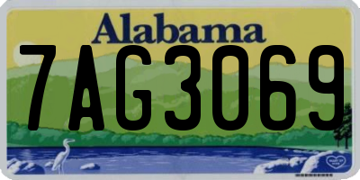 AL license plate 7AG3069