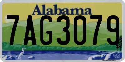 AL license plate 7AG3079