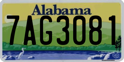 AL license plate 7AG3081