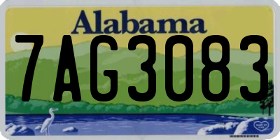 AL license plate 7AG3083