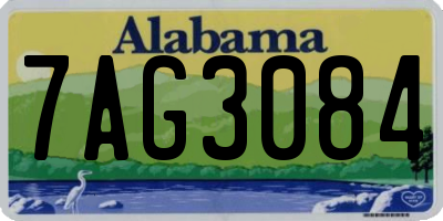 AL license plate 7AG3084