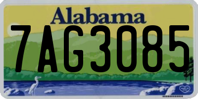 AL license plate 7AG3085