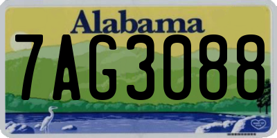 AL license plate 7AG3088