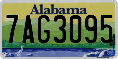 AL license plate 7AG3095