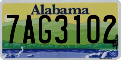 AL license plate 7AG3102