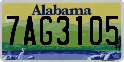 AL license plate 7AG3105