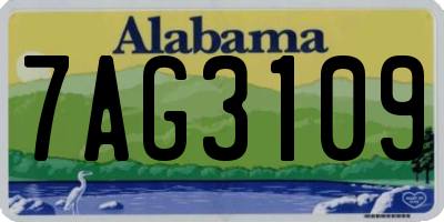 AL license plate 7AG3109