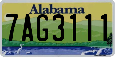 AL license plate 7AG3111