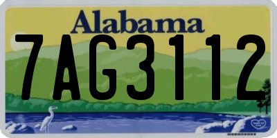 AL license plate 7AG3112