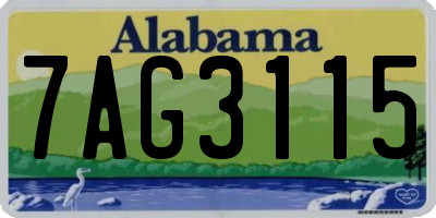 AL license plate 7AG3115