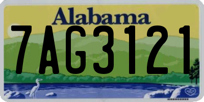 AL license plate 7AG3121