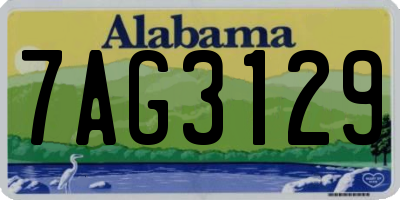 AL license plate 7AG3129