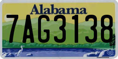 AL license plate 7AG3138