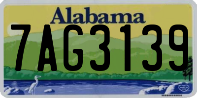 AL license plate 7AG3139