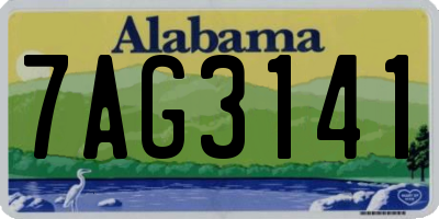 AL license plate 7AG3141