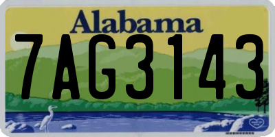 AL license plate 7AG3143
