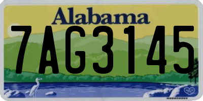 AL license plate 7AG3145