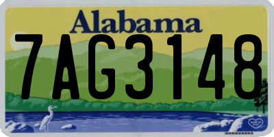 AL license plate 7AG3148