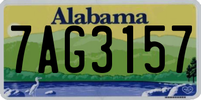 AL license plate 7AG3157