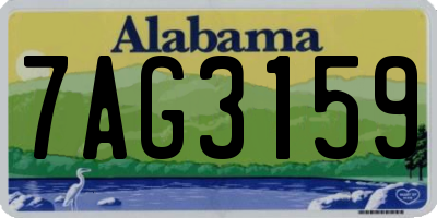 AL license plate 7AG3159