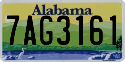 AL license plate 7AG3161