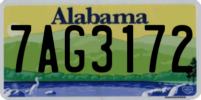 AL license plate 7AG3172