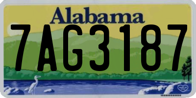 AL license plate 7AG3187