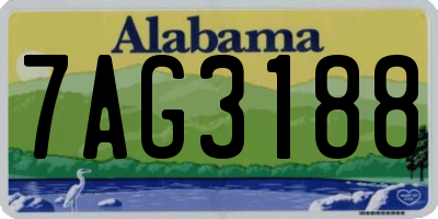 AL license plate 7AG3188