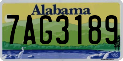 AL license plate 7AG3189