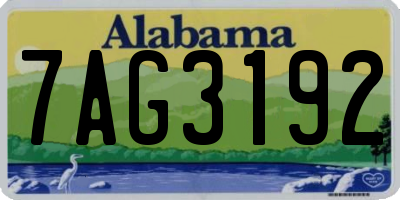 AL license plate 7AG3192
