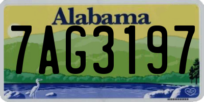 AL license plate 7AG3197