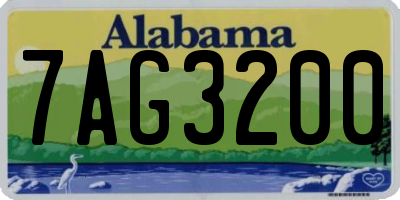 AL license plate 7AG3200