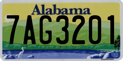 AL license plate 7AG3201