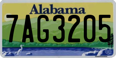 AL license plate 7AG3205