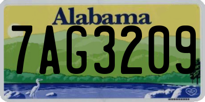 AL license plate 7AG3209