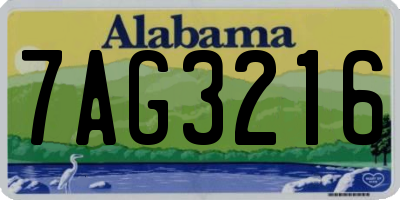 AL license plate 7AG3216